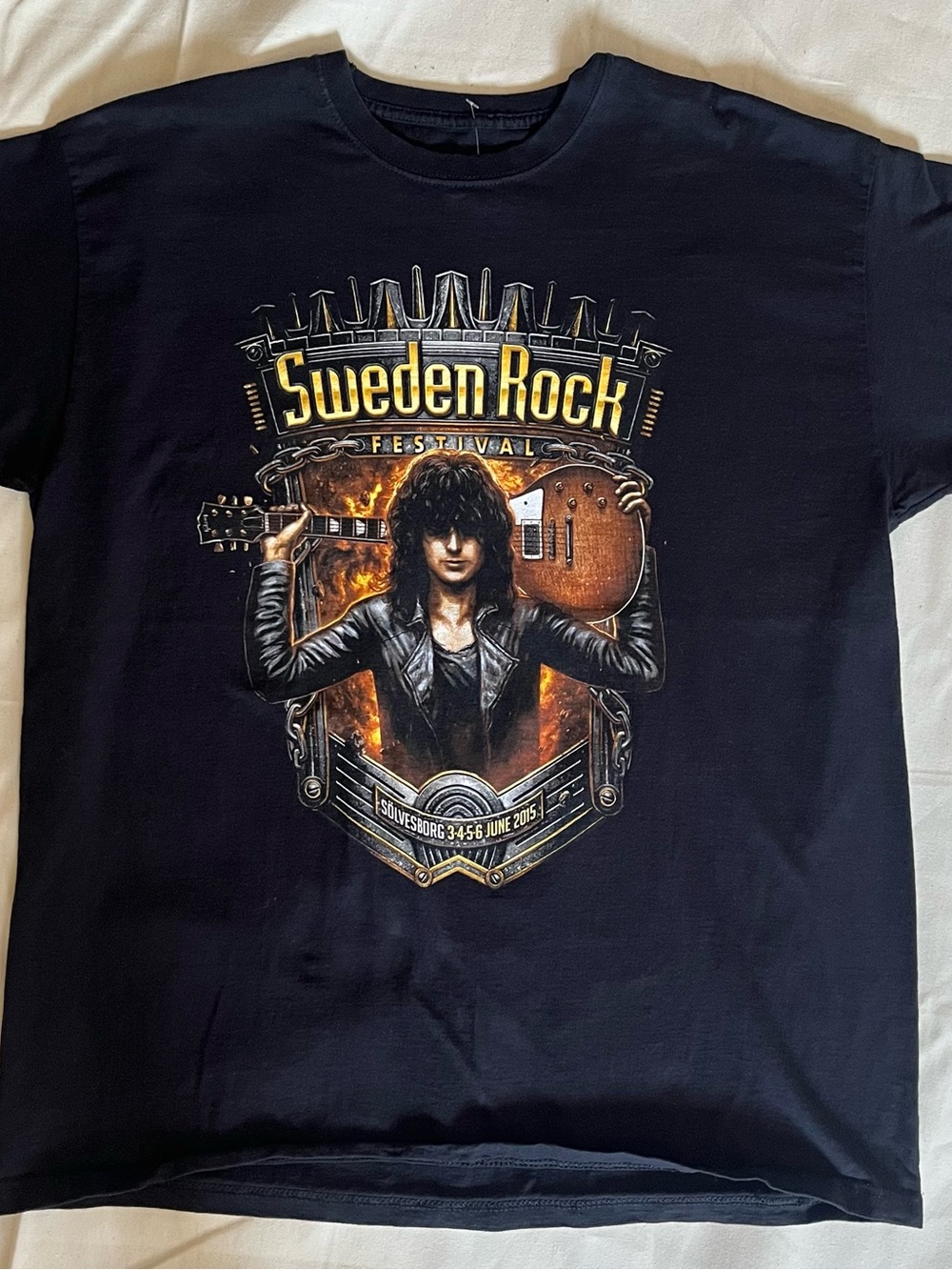 Sweden Rock Festival Graphic Tee - Black. Size XL